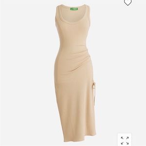 J.Crew Ruched midi dress in vintage rib